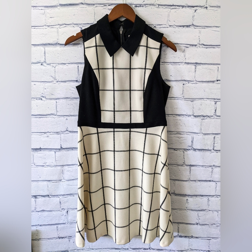 Loft Windowpane Dress Sz. 6